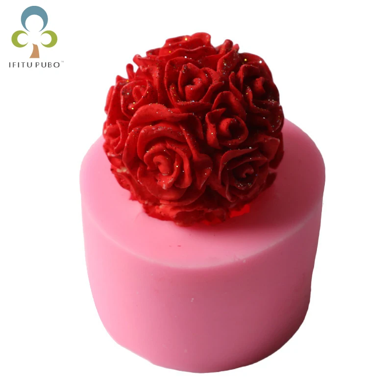Роза силиконовые формы форма для мыла свеч украшения торта инструменты цветок