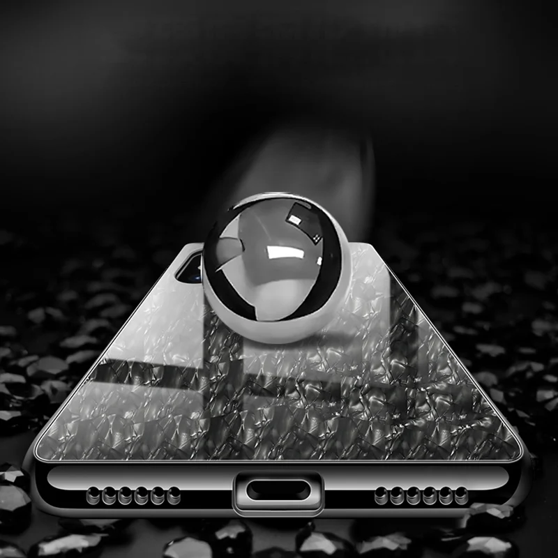 BFOLLOW Роскошные мрамор Чехол для iPhone 6 6S Plus/7 8 Plus/X Закаленное Стекло 9h жесткий