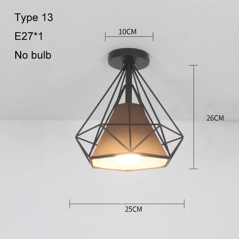 Type 13 No bulb Светодиодные потолочные светильники, современный потолочный светильник, винтажный плафон, плафон, хрустальные светильники для гостиной, Lampara Techo Lamparas De Techo - Цвет корпуса: Type 13 No bulb