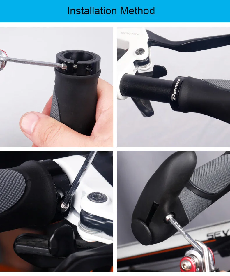 Ручки для велосипеда резиновые противоскользящие MTB горный велосипед руль удобный ударопрочный велосипедный рулевое покрытие Запираемые части велосипеда