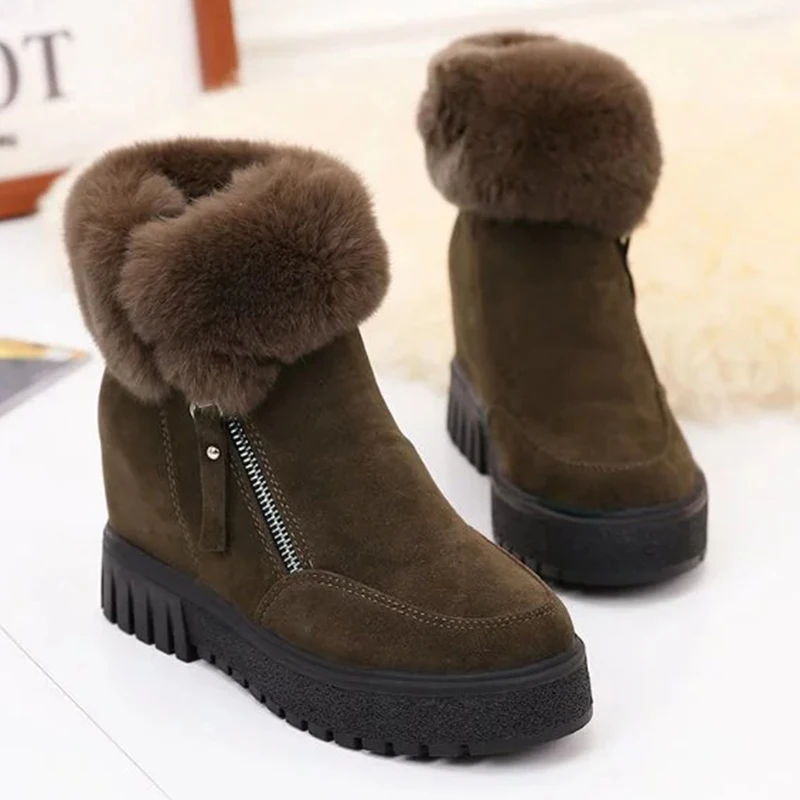 Новинка 2018 модные женские зимние ботинки ботильоны на платформе ботинки|Женские