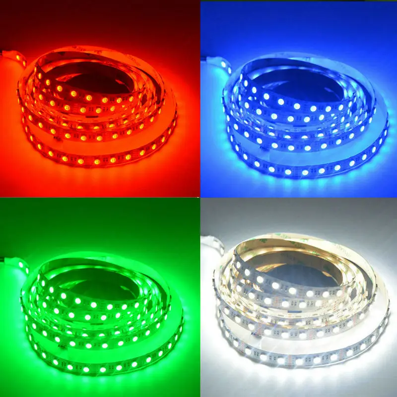 

5M 16.5Ft 5050SMD 4IN1 60LEDs/m RGBW led flexible Strip Light SMD 4 colors in 1 chip DC12V Home Boat IP65 Waterproof RGB+WHITE
