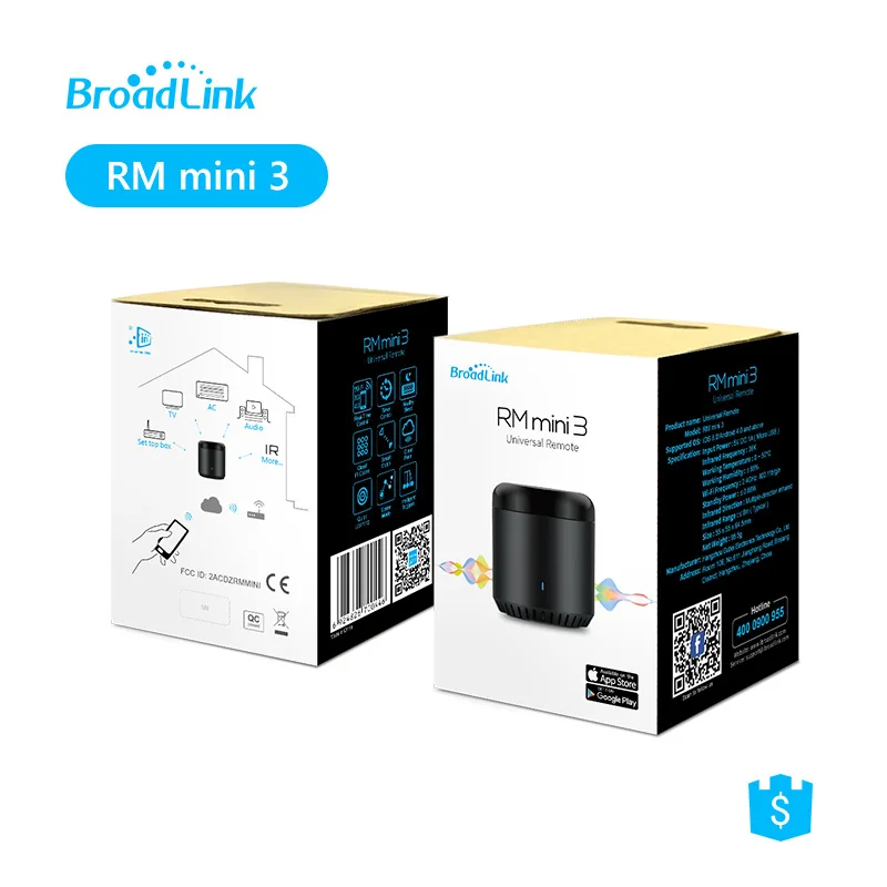 2 Pack BroadLink RMmini 3 IR универсальный пульт дистанционного управления работает с Alexa и