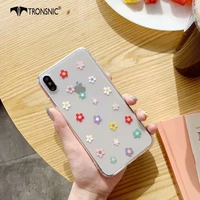 tronsnic flower phone case for iphone x xs max xr transparent funny matte silicone case for iphone 6s 7 8 plus soft floral cover