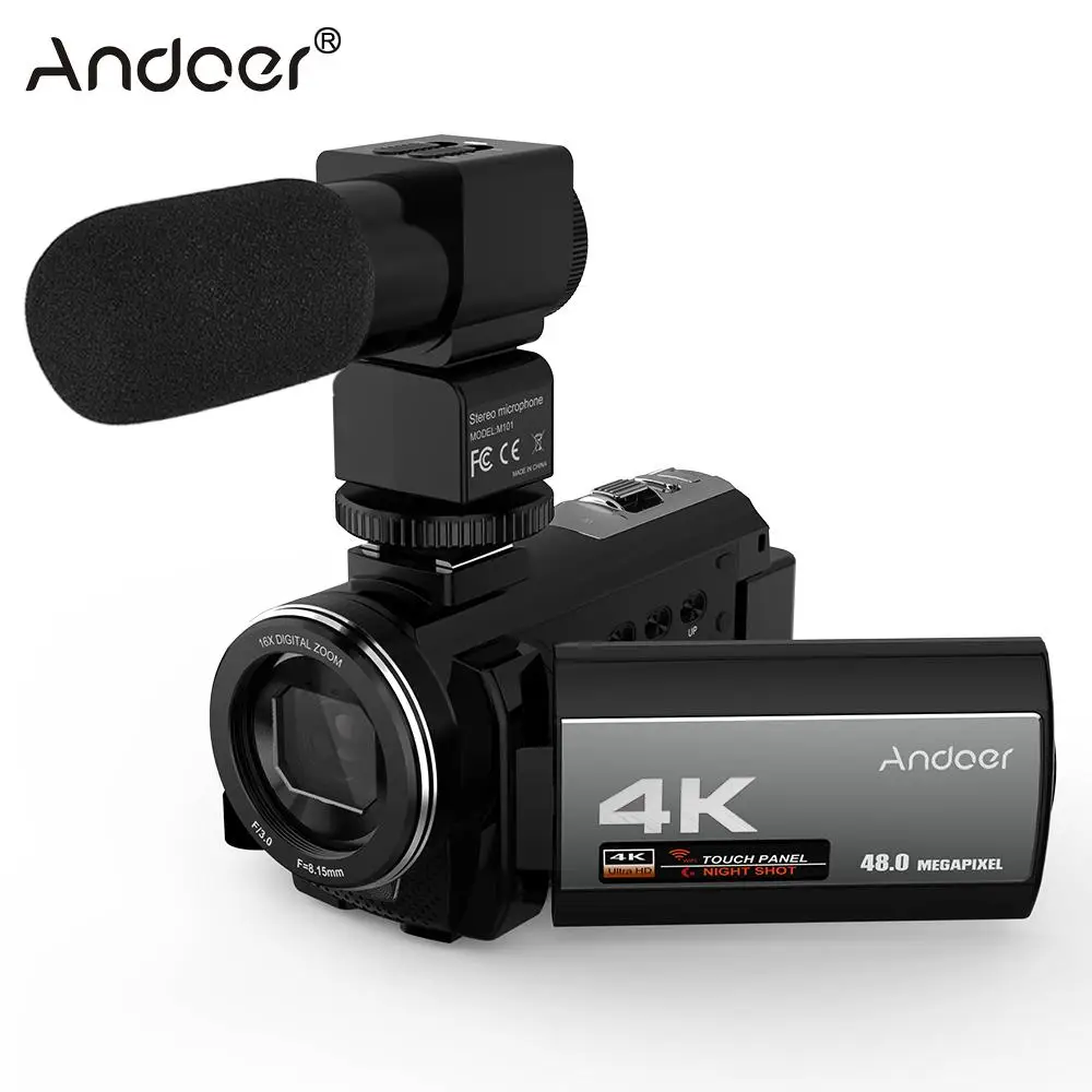 Andoer 4K видеокамера Ультра HD 48MP WiFi 3 0 &quotсенсорный экран ИК Инфракрасная ночная
