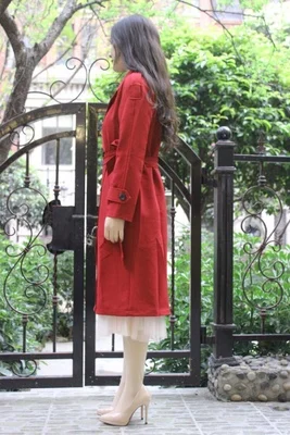 

Autumn New High Fashion Brand Women Classic Double Breasted Trench Coat Waterproof Raincoat Business Outerwear