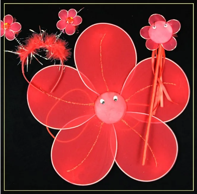 Бесплатная доставка красный синий розовый белый ангел Подсолнух крылья феи