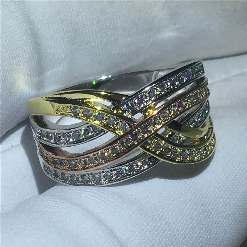 В винтажном стиле 3 вида цветов марки infinity ring серебряный цвет обещание AAAAA Циркон