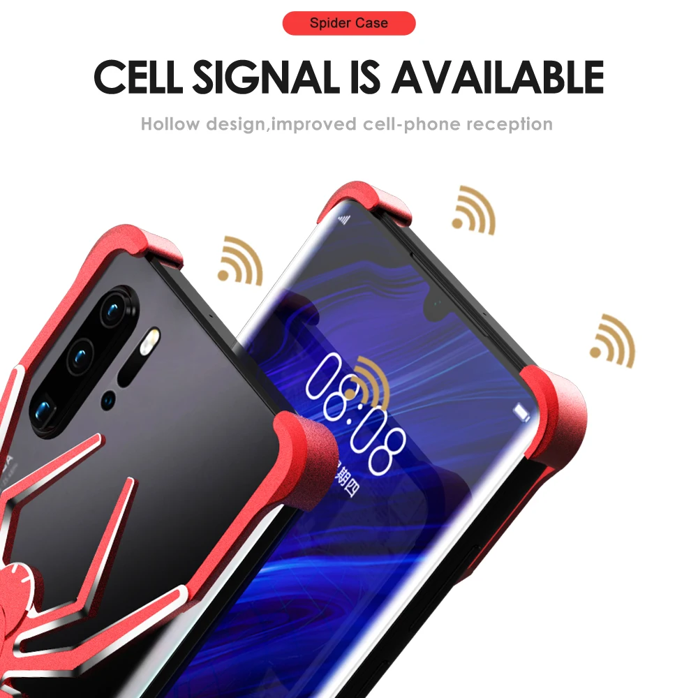 R-JUST Алюминиевый металлический паук чехол для смартфона Huawei Mate 20 Pro Чехол с