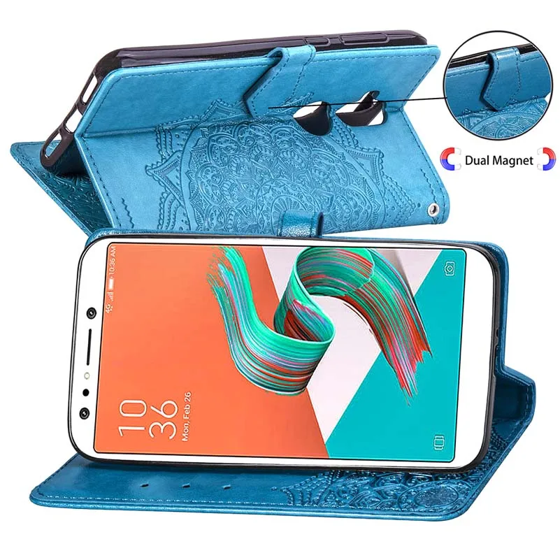 Befospey Luxury Elegant Mandala Flower Floral Pu Leather Phone Case For Asus 2 5.5 ZC520TL ZE551ML Max Pro ZB631KL M2 ZB663KL | Мобильные