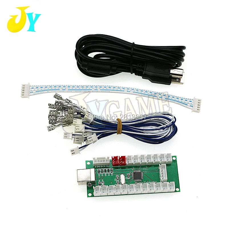 New DIY Zero Delay Arcade USB Encoder To PC PS3 Raspberry Pi Android Game Control Board + Joystick Buttons SANWA Cables