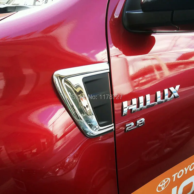 

2016 toyota hilux revo accessories chrome decorative trim hood for wheel arch toyota hilux 2016+ revo decorative plate parts