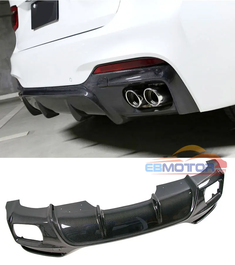 Задний диффузор из настоящего углеродного волокна для BMW F16 X6 M Sport 2014UP B417|diffuser|diffuser