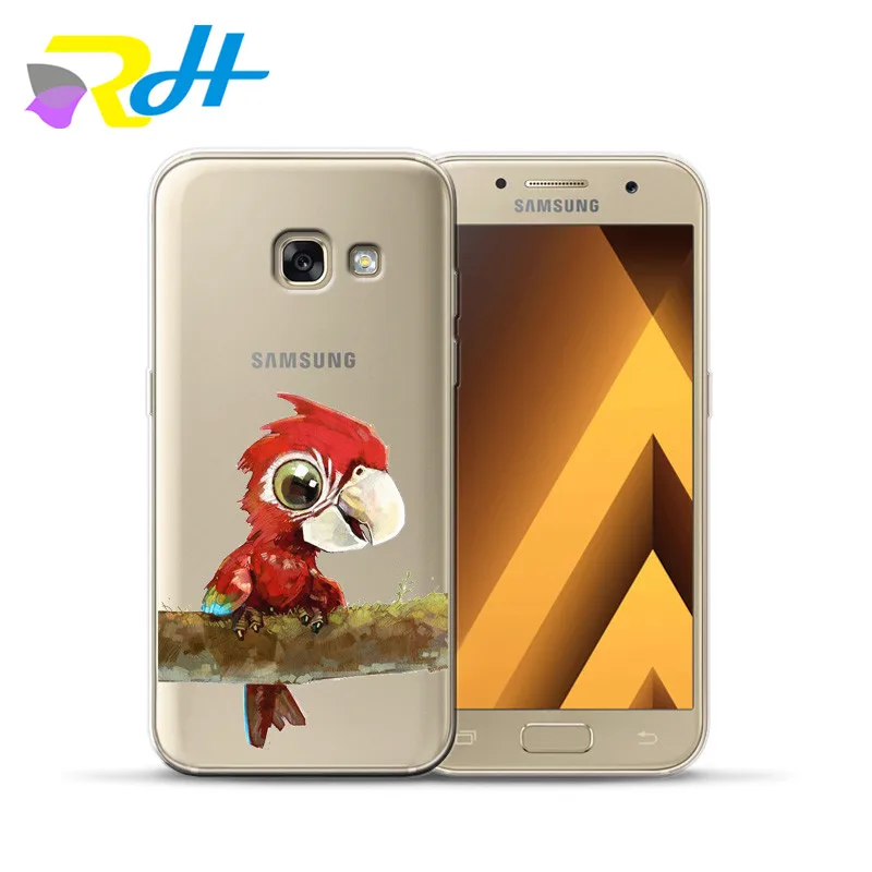 For coque Samsung Galaxy A5 Flower Cute animal cover for fundas 2016 A320 A7 2017 Case | Мобильные телефоны и аксессуары