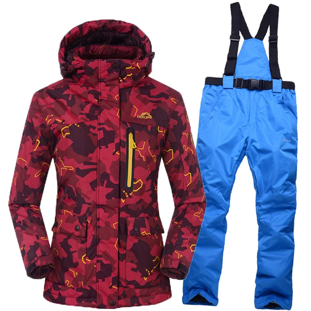 Новинка 2016 женские лыжные костюмы костюм для сноуборда Женская