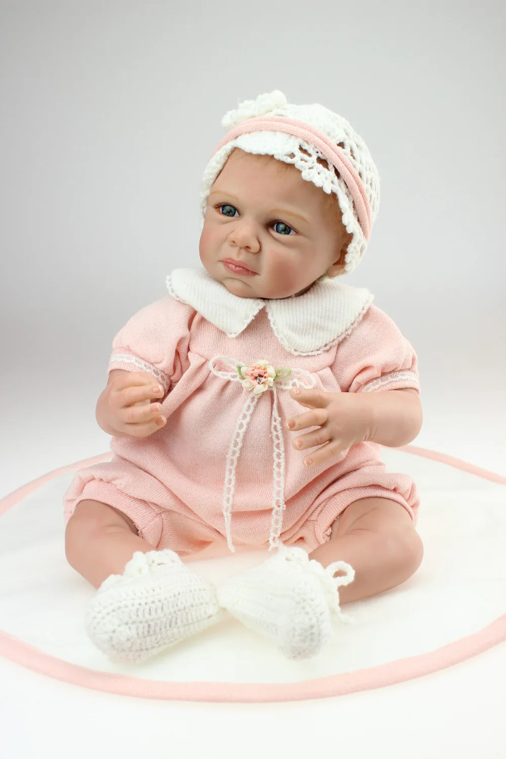 

50 cm New Design arrilval face Alive Babies Dolls Reborn 20'' Silicone Vinyl Baby Doll Toy Realistic for Kids Birthday Xmas Gift