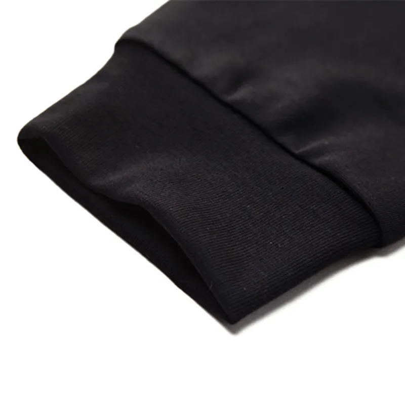 2018 Новые поступления круглым воротом одежда с длинным рукавом чистый черный Цвет