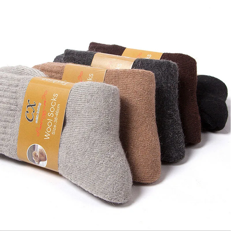 Winter Fashion Luxury Merino Wool Men Dress Socks Brand Big Size Cotton Warm Thick Thermo Socks Gentlemen Thermal Stocking
