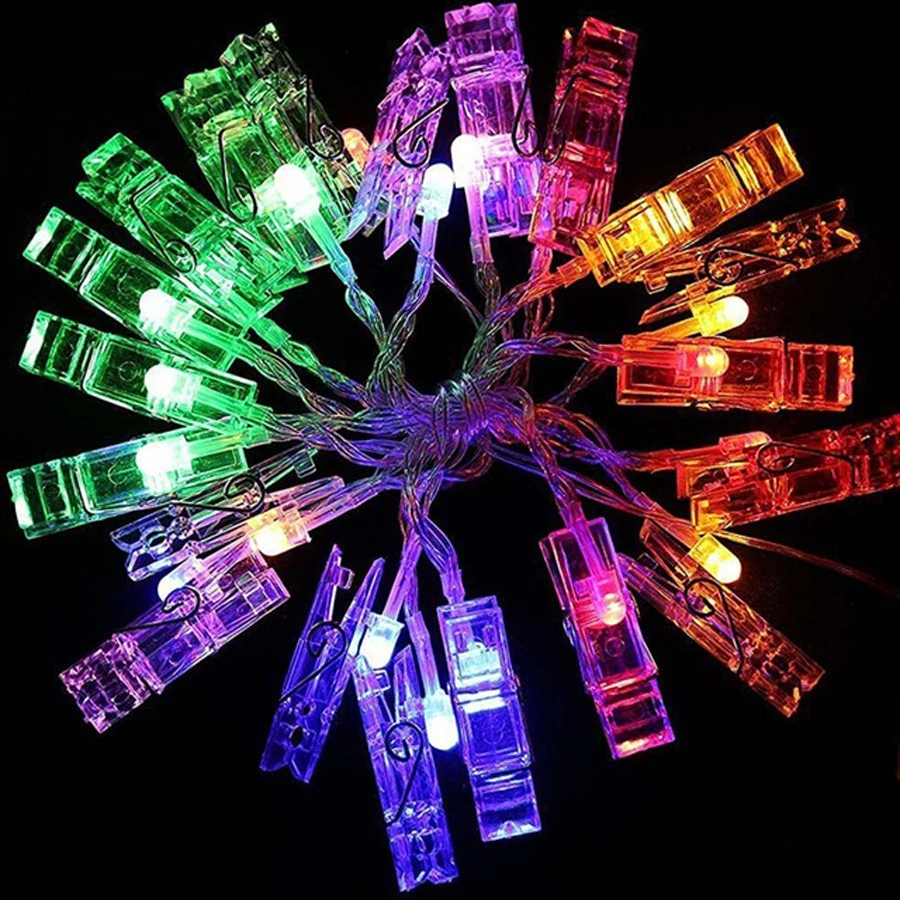 2 м 20LED держатель для фотографий светодиодные гирлянды рождества Нового года