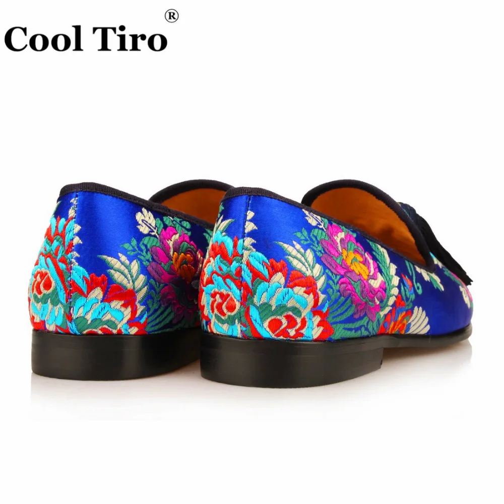 Cool TIRO жаккард холст Шлёпанцы для женщин мужские лоферы шелк Ленточки Мужская обувь на плоской подошве Свадебные модельные туфли кожа для скольжения на Мокасины