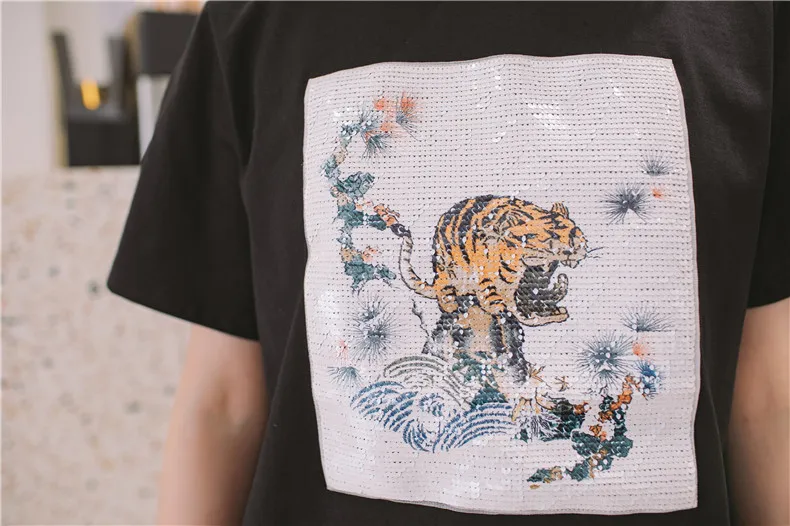 Cheerart комплект из 2 предметов, топ с блестками и штаны, принт с животными, летняя одежда для женщин, Модный комплект одежды