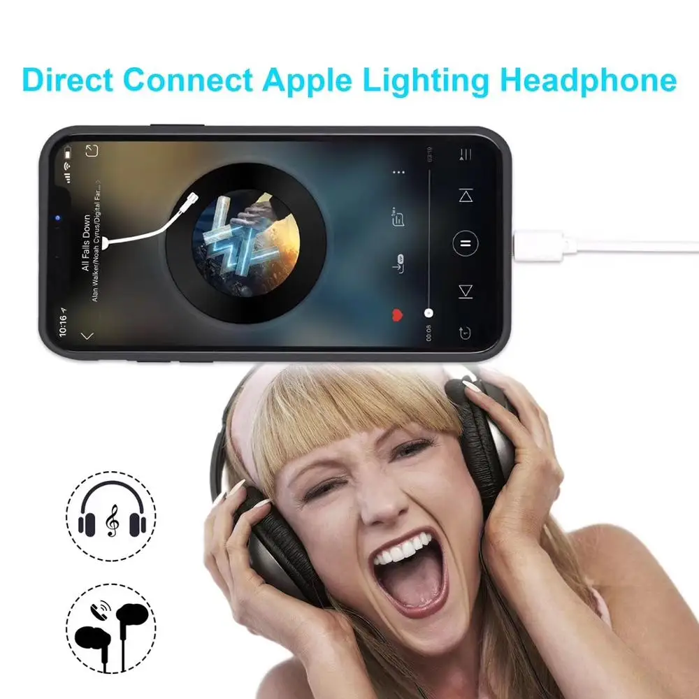 Для iphone X XS XR Max чехол для батареи умный ультра тонкий аудио выход Внешний