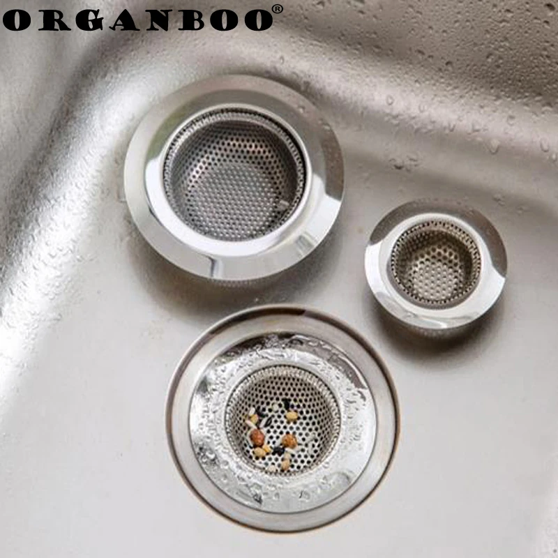 ORGANBOO 1 шт. кухонный фильтр из нержавеющей стали и дуршлаг для раковины Круглый