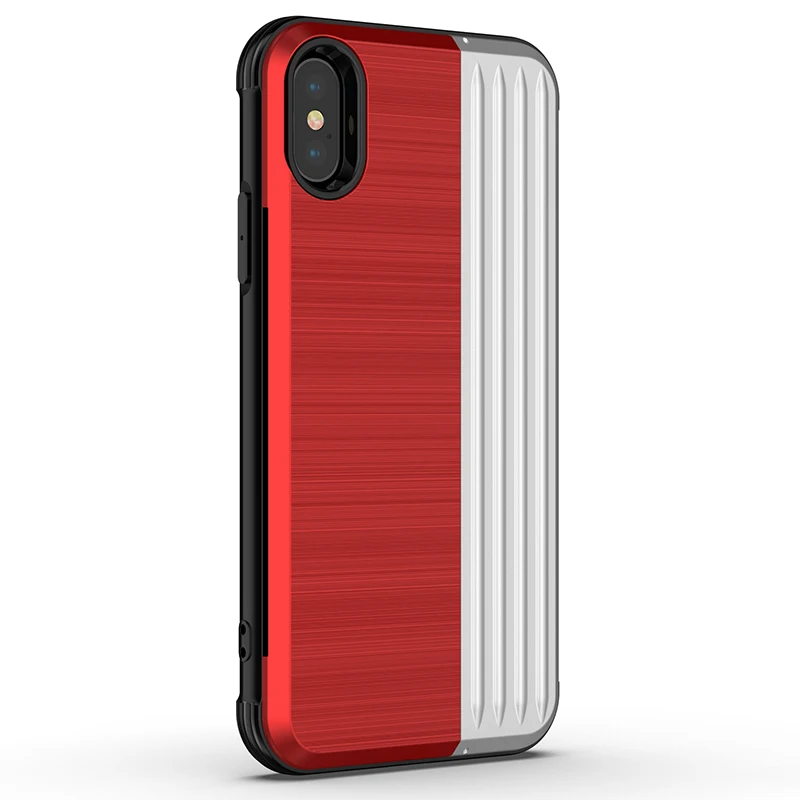 Красный Чехол-Кошелек с отделением для кредитных карт для iPhone XSMax X XS XR 5 5S SE iPhone 6 S 6 S 6 Plus iPhone 7 8 8 Plus противоударный чехол - Цвет: Красный