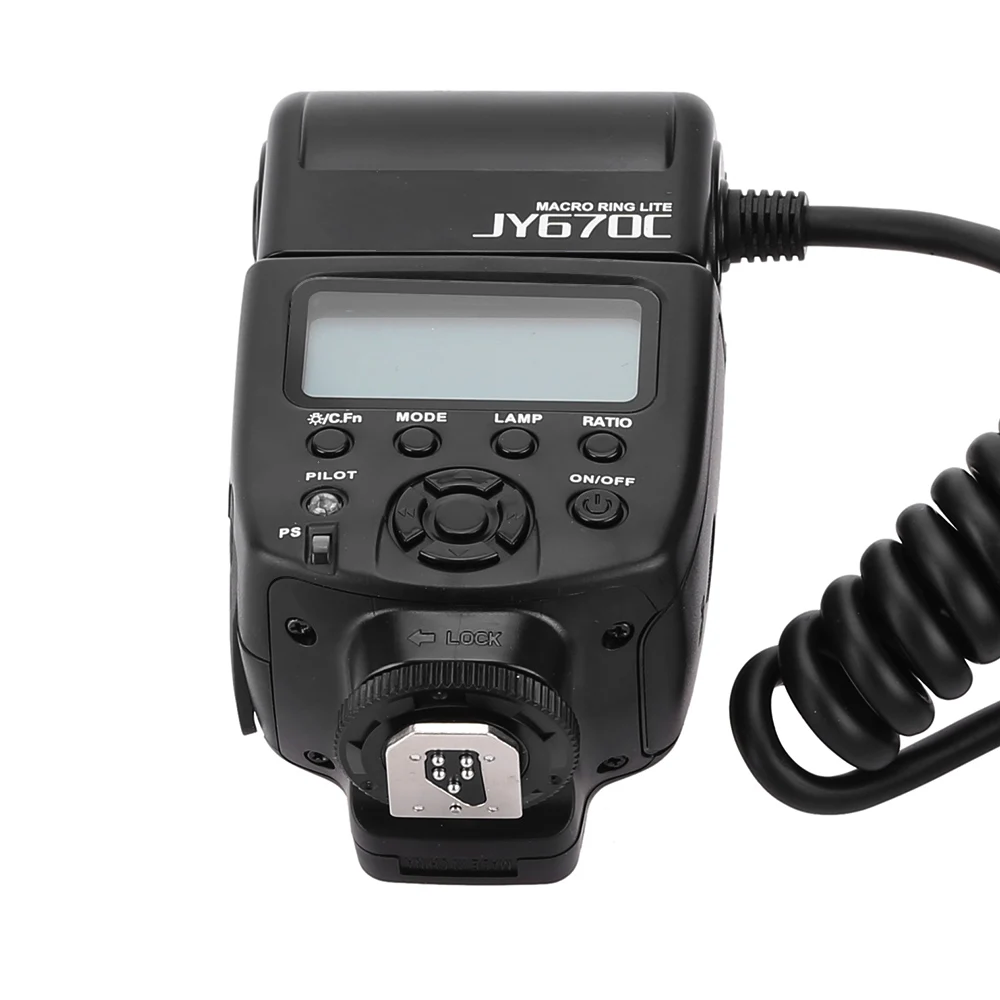 Viltrox jy 670c макро круговое кольцо свет вспышки Speedlite E TTL gn14 с ЖК дисплей + переходное