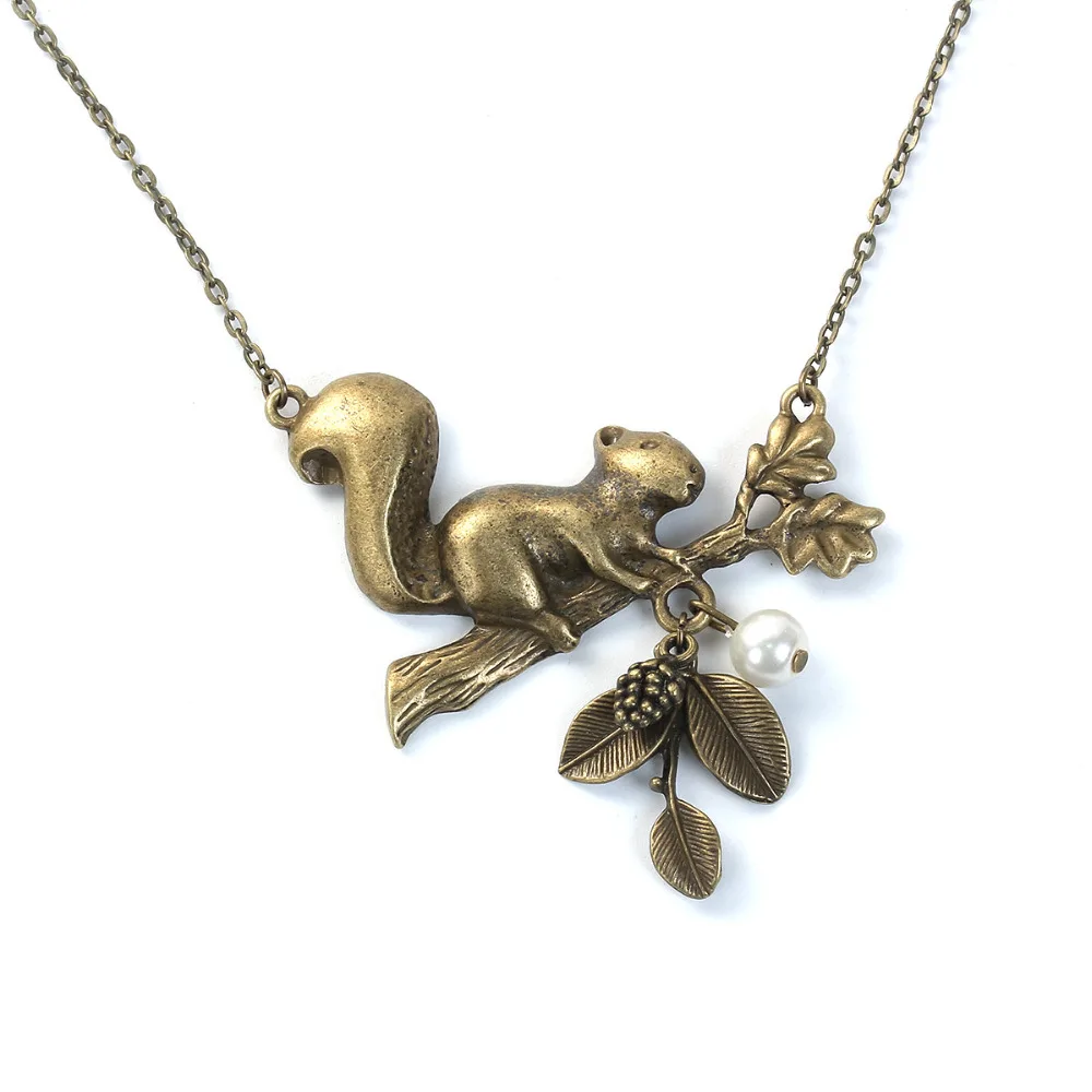 DoreenBeads винтажная искусственная жемчужина около 76 5 см 1 шт.|pendant necklace|pearl pearlssquirrel