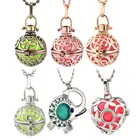 Ожерелье с мексиканскими колокольчиками для ароматерапии, винтажный ажурный медальон, красочный Музыкальный шар, подвеска для беременных женщин, летние очаровательные ювелирные изделия