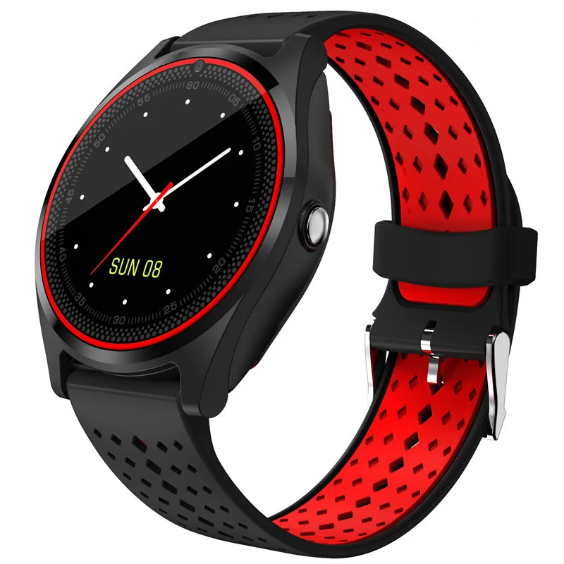 Bluetooth Смарт часы с камерой V9 Smartwatch SIM карты наручные часы для телефона Android Носимых устройств pk dz09 A1 gt08