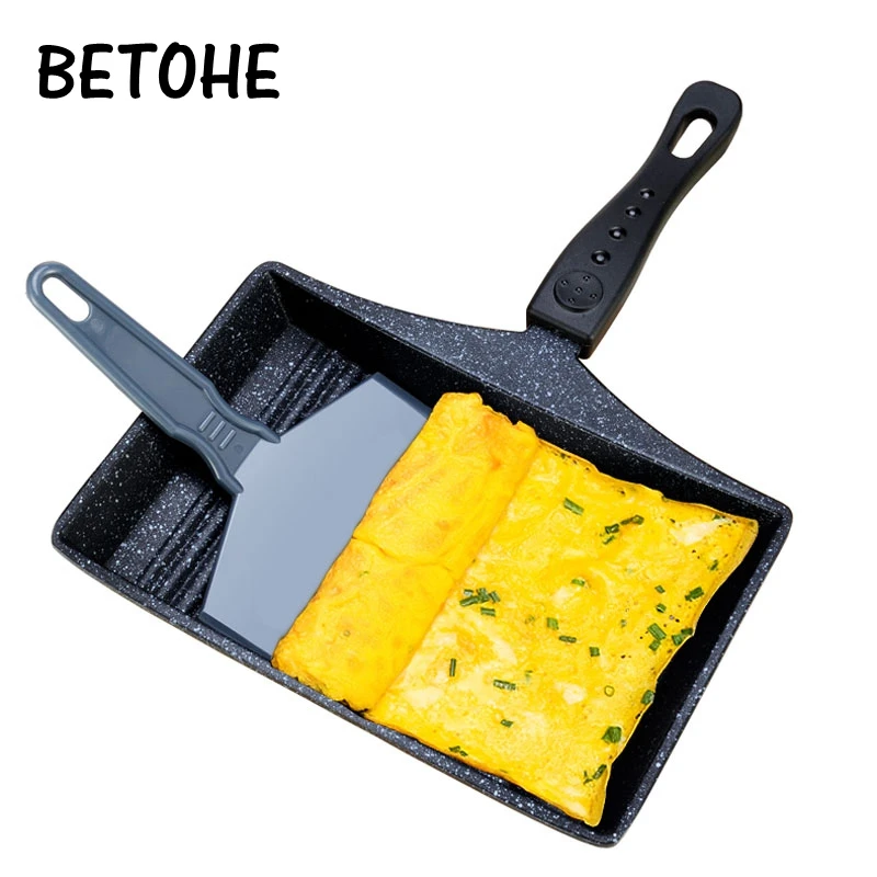 Японское антипригарное устройство Betohe Tamagoyaki с плоским дном толстые омлет из яиц