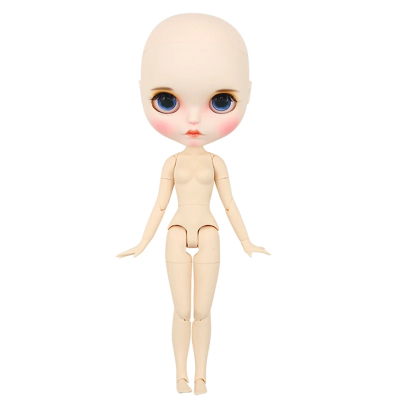doll with scalp Кукла с гибкими суставами, матовое лицо без волос - Цвет: doll with scalp