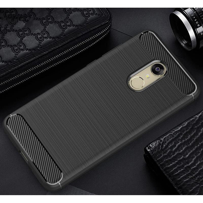 Чехол MAKAVO для Xiaomi Redmi 5 Plus задняя крышка из углеродного волокна мягкие силиконовые