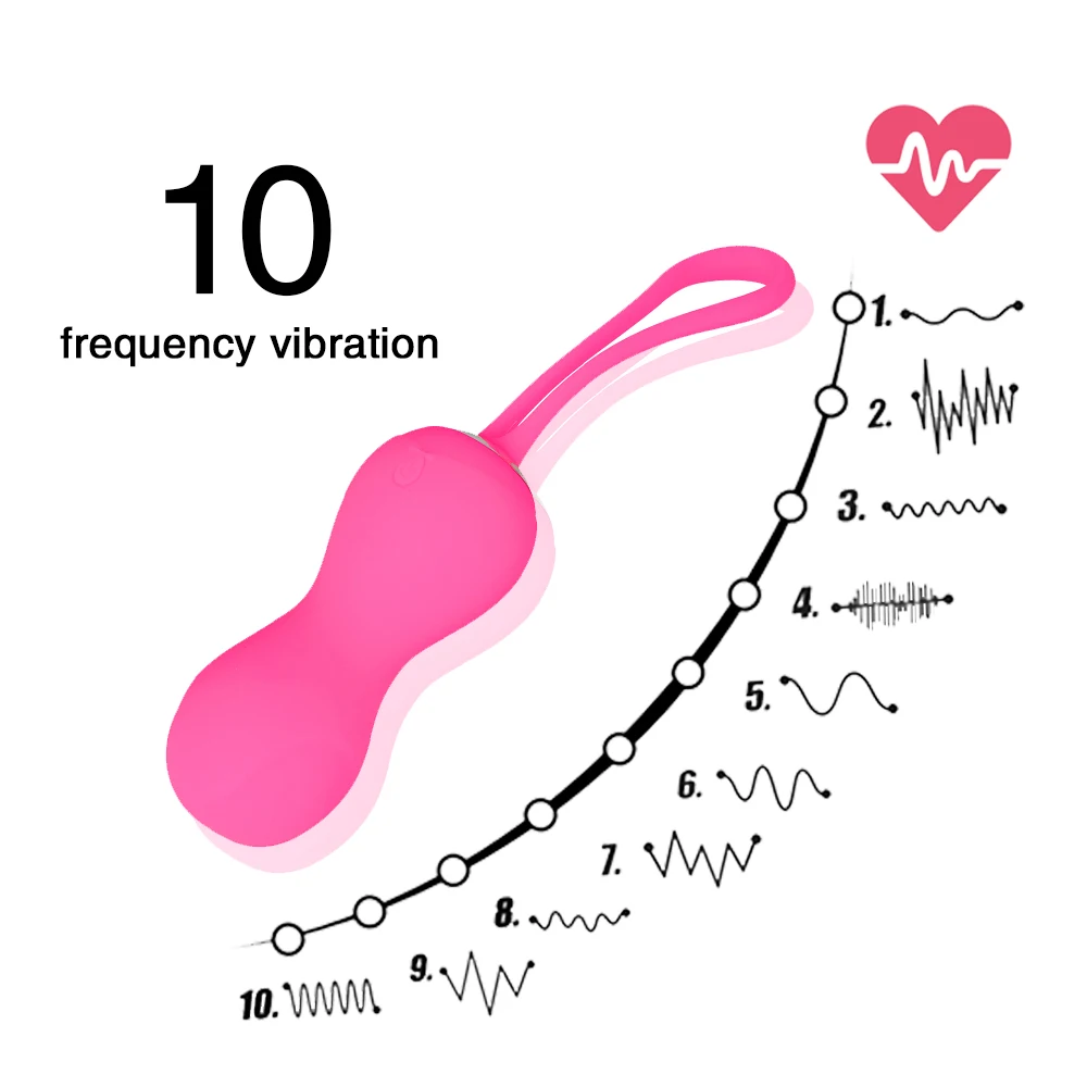 Вибрирующий влагалищный шарик с 10 скоростями игрушки для взрослых кегелевый