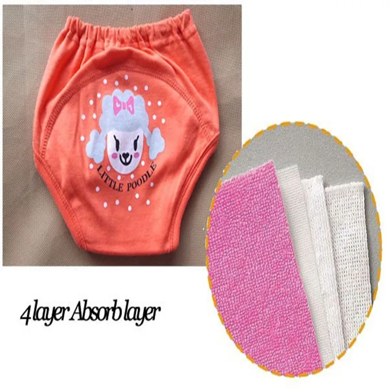 4 слоя CombinationWashable Детские тренировочные брюки подгузники для мальчиков и девочек