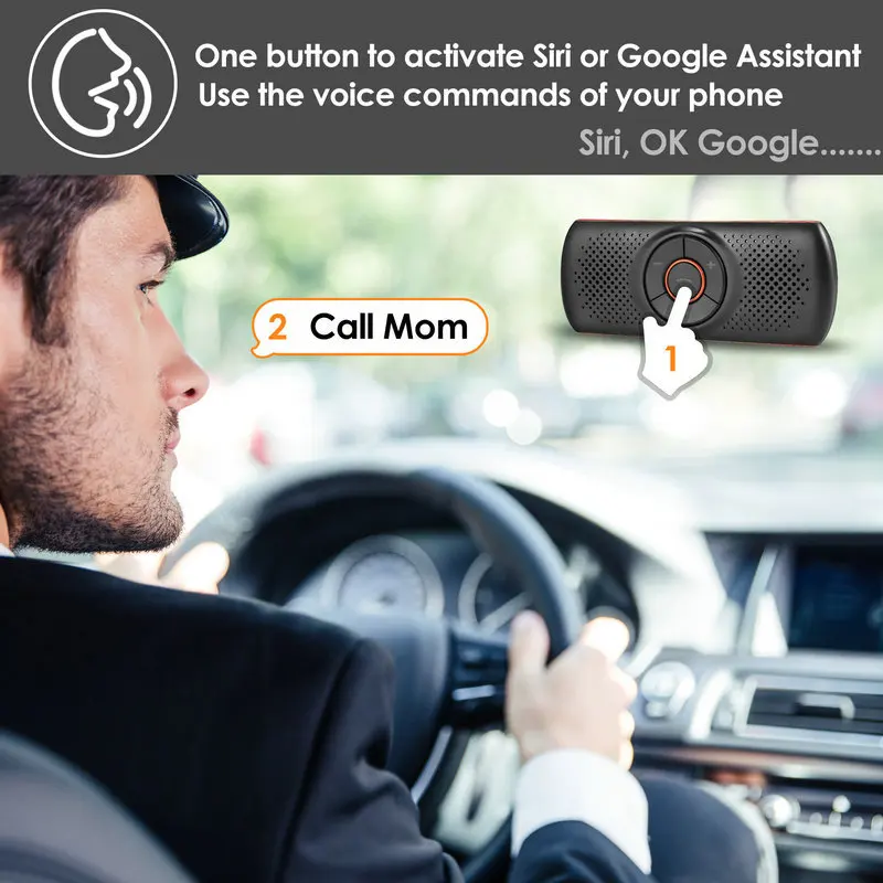 Портативная беспроводная bluetooth колонка N20C автомобильный солнцезащитный козырек