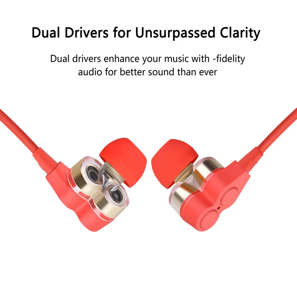 HIFI наушники в ухо стерео мини двойной драйвер спортивная Гарнитура Bluetooth 4 1