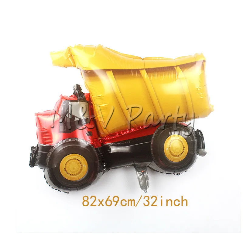 Construction Truck M&V Creative Cartoon Cars Theme Birthday Party Disposable Tableware Set Plate Cup Napinks Baby Shower Party Supplies Decorations - Цвет: Construction Truck