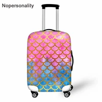 nopersonality mermaid scale print travel luggage protective dust cover elastic 18 30inch suitcase cover travel accessories