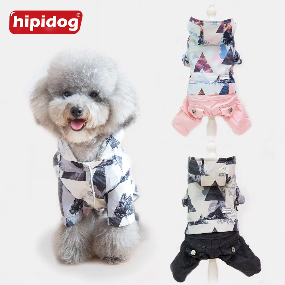 Hipidog собака зимняя утолщенная парка одежда Домашние животные теплая толстовка с