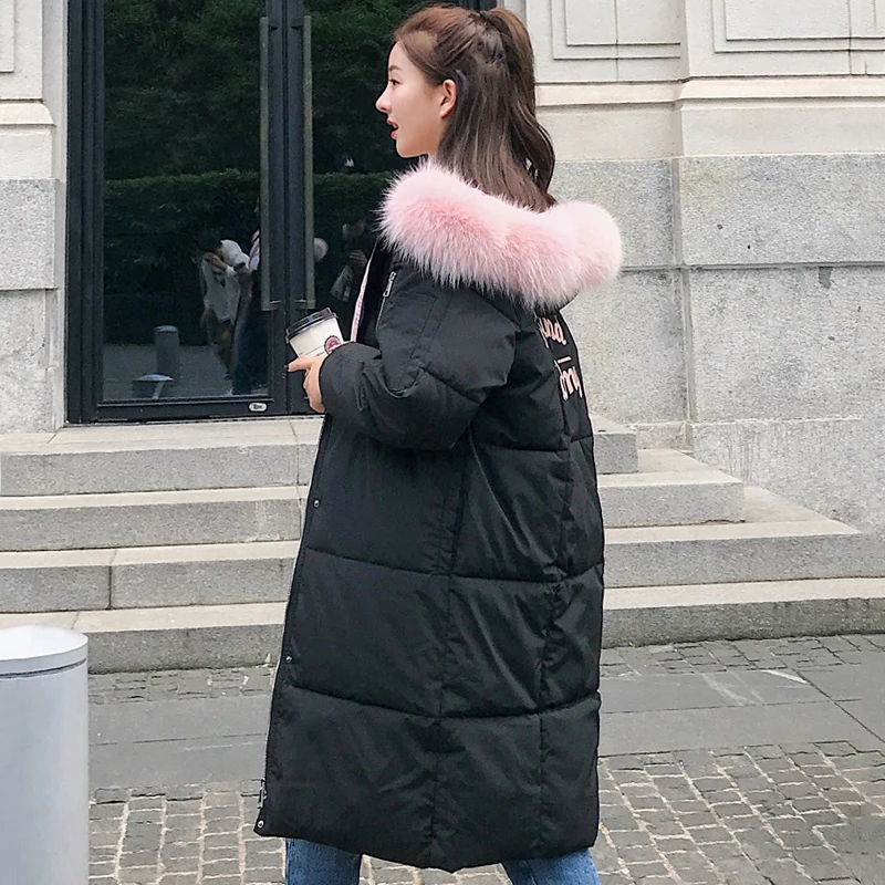 New Design Women Winter Jacket Cotton Padded Long Warm Thicken Female Parka Coat Outwear