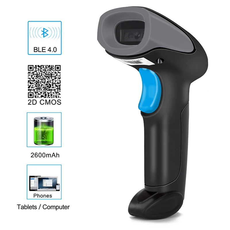 Беспроводной и проводной 2 в 1 Bluetooth 4 0 USB сканер штрих-кодов 1D/2D лазерный