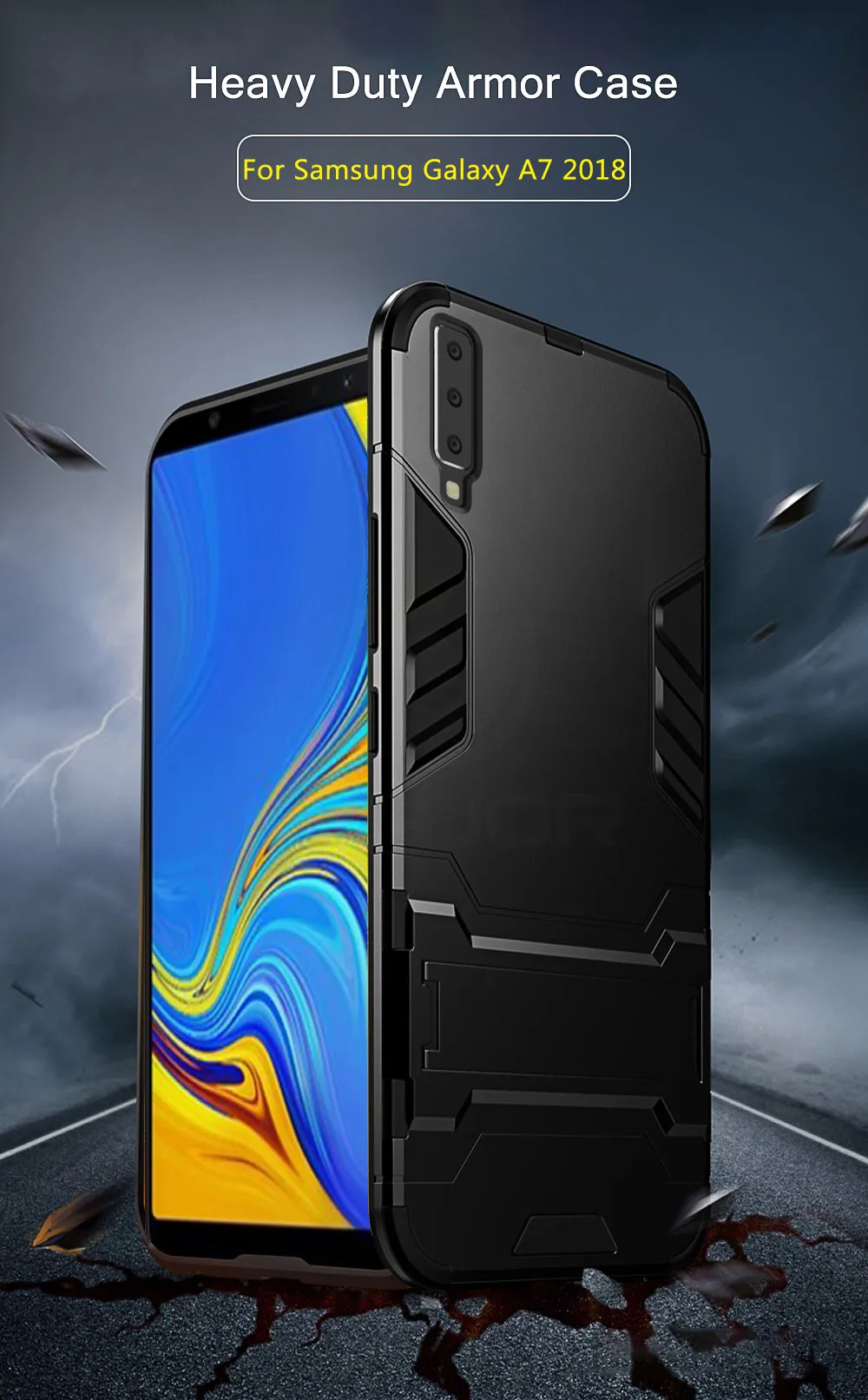 Чехол для samsung Galaxy A7, силиконовый чехол, противоударный чехол из ТПУ+ поликарбоната, Жесткий Чехол для samsung a 7 A750, чехол для телефона