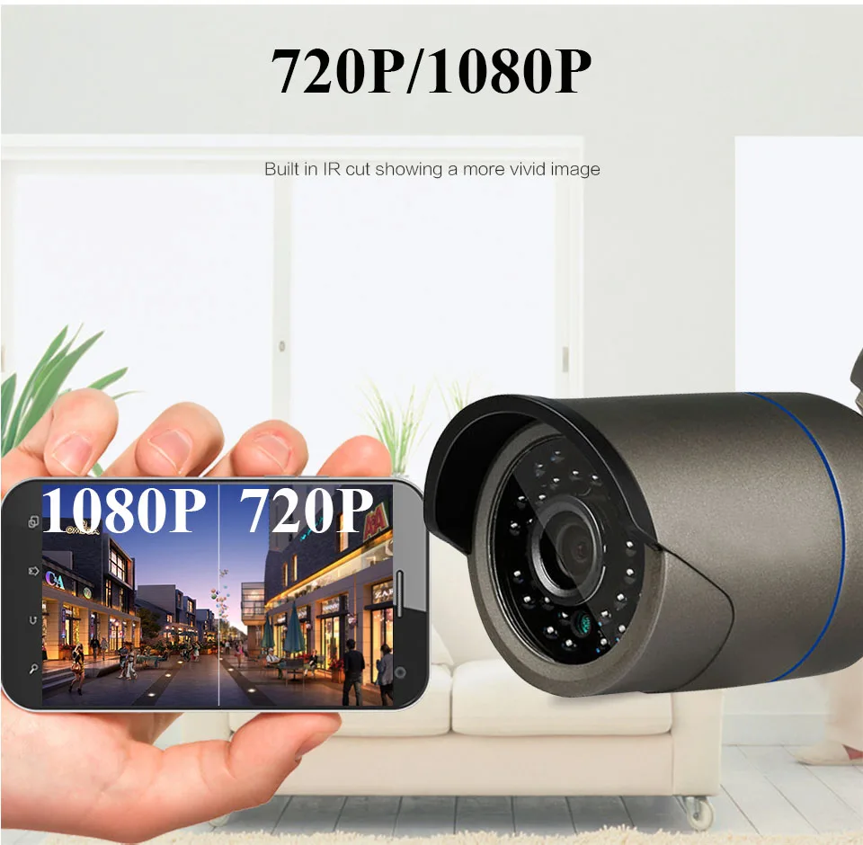 IP 1080p камера безопасности POE Система, аудио HD 1080P IP система видеонаблюдения, подключи и работай, пульт дистанционного управления телефоном, обнаружение движения H.265