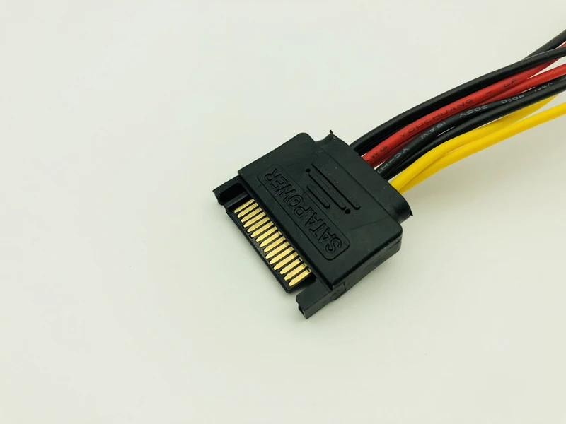 5 шт. 15Pin SATA Male to 2 Female Serial ATAPC компьютерный силовой кабель питания HDD сплиттер