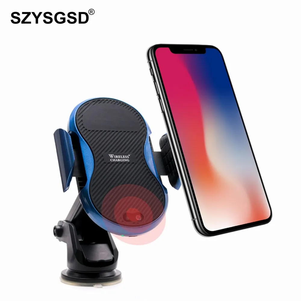 Автомобильное крепление Qi Беспроводное зарядное устройство для iPhone XS Max X XR 8