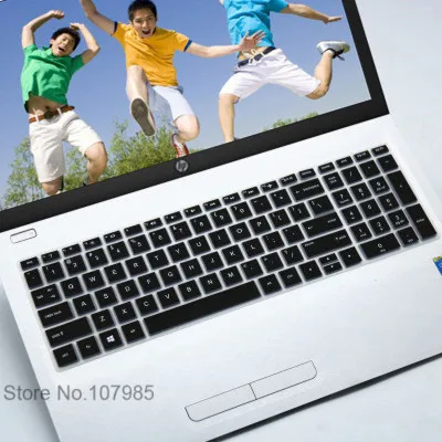 15 дюймов силиконовая пленка для клавиатуры, Защитная пленка для hp Pavilion ENVY X360 15-BP103TX 106 003 006TX 15,6 15-cc - Цвет: Black