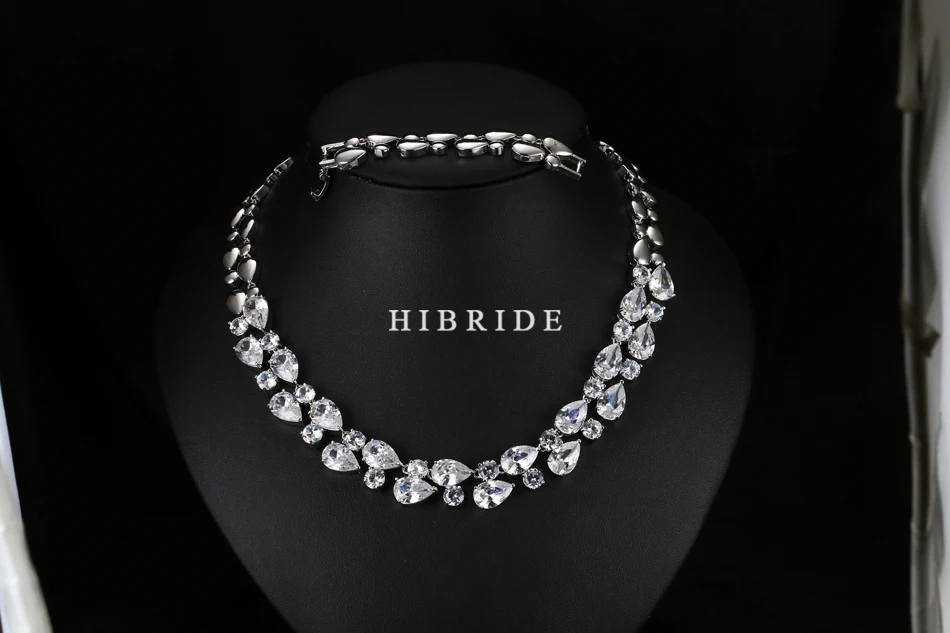 Hibrid, модные ювелирные изделия, белое, красное, зеленое, синее, разноцветное ожерелье с кубическим цирконием для женщин, высокое качество, Дамское ожерелье, N-18